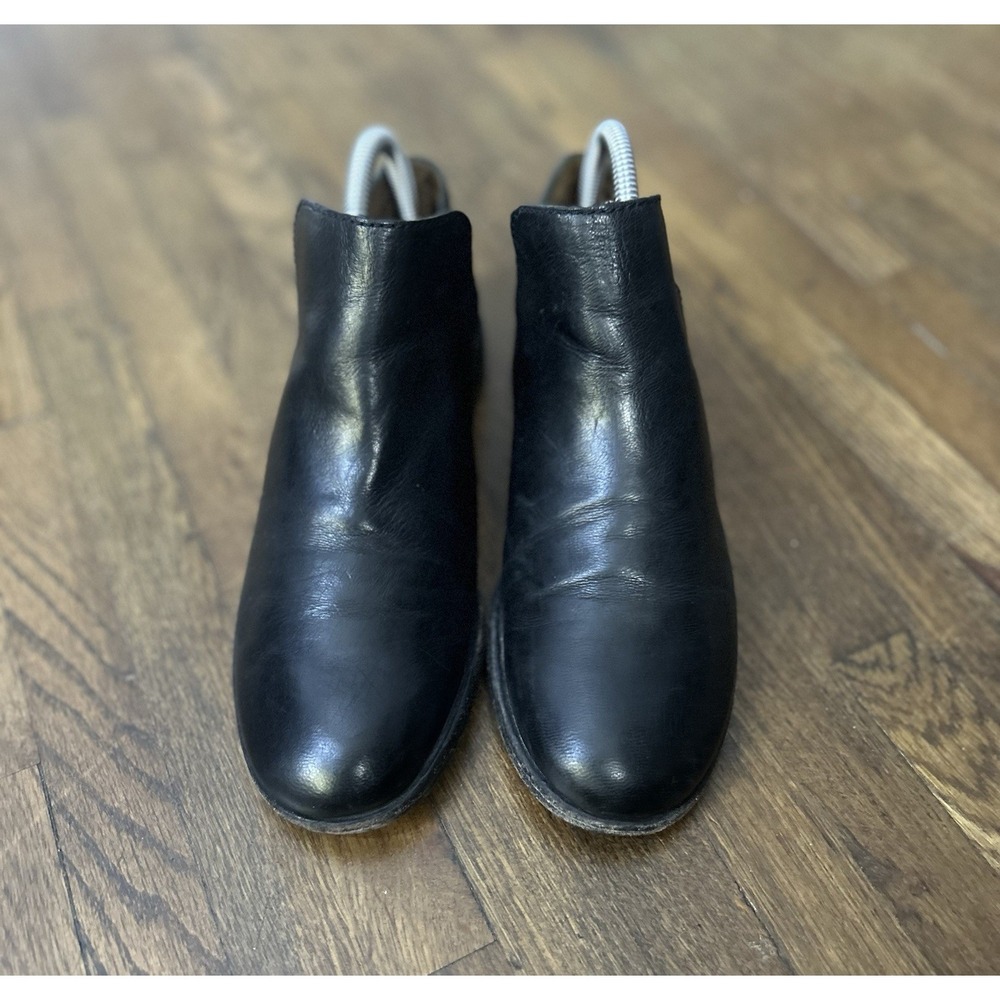 Frye Elyssa Black Leather Shootie Slip On Ankle Boots Women's 7.5 M